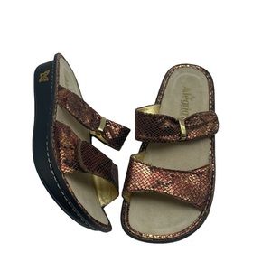 Alegria Karmen Riches Kar-742 Leather Wedge Sandals Size 9